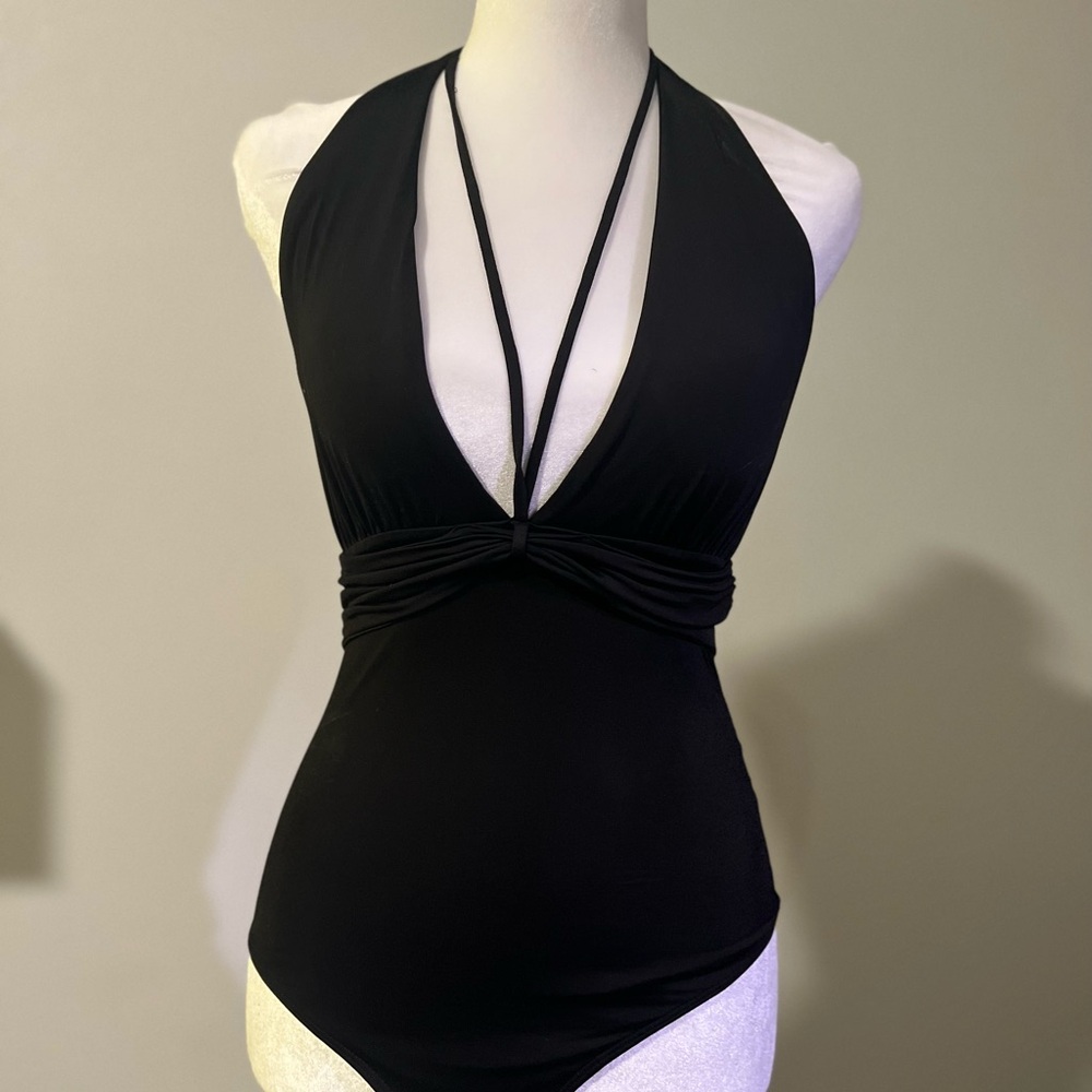 Express black halter bodysuit